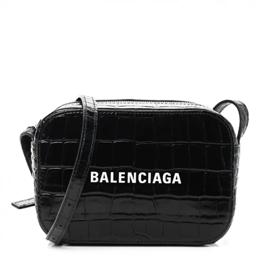 Balenciaga Everyday camera bag in crocodile leather